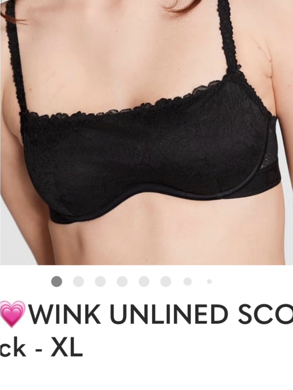 Wink Black Lace Unlined Scoop Bra